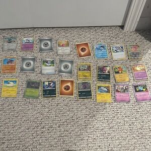 Pokemon Trading Cards - Yellow, Purple, Blue, Black